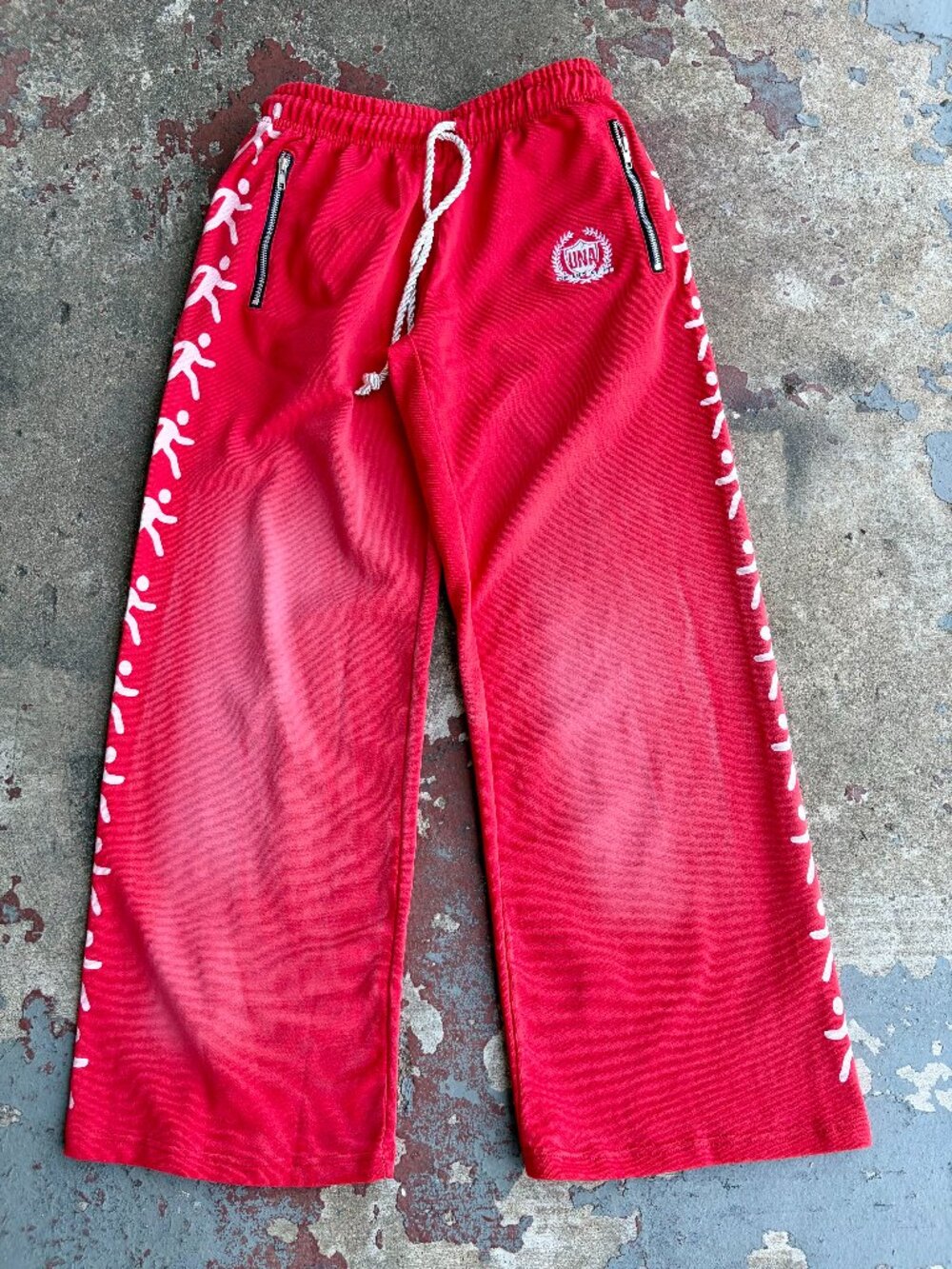 UNA "Runner" Red Sweatpants